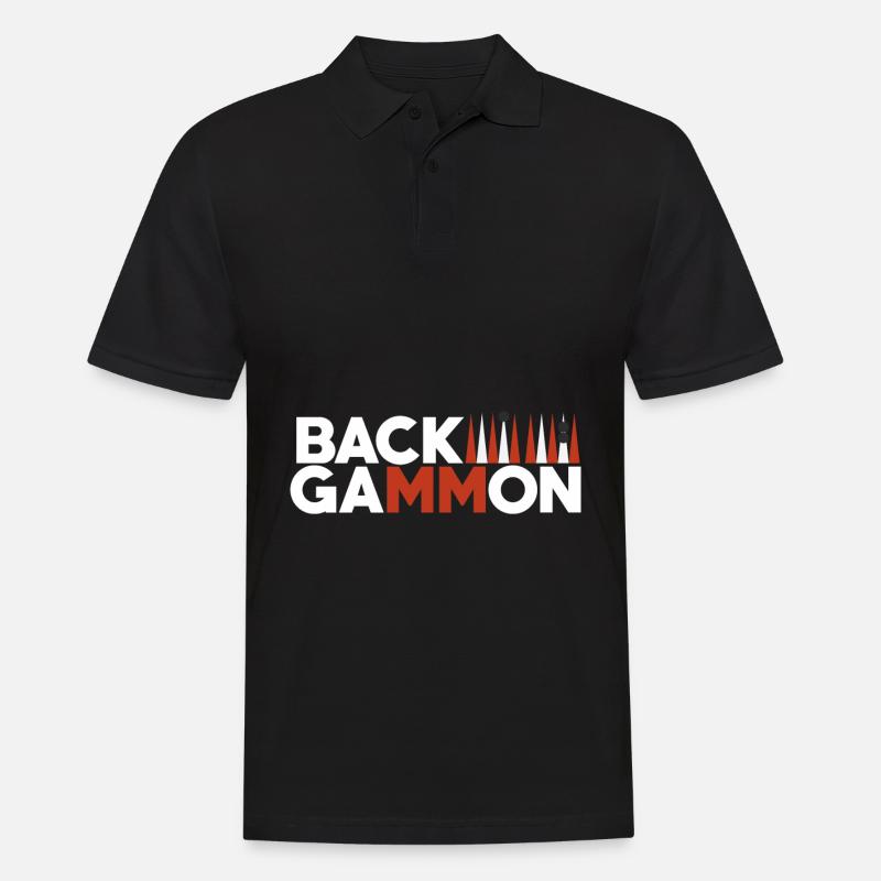 Backgammon board game gift - Men's Polo Shirt - black