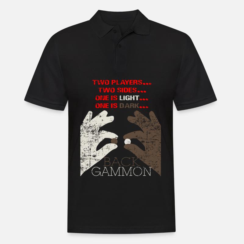 Backgammon Brettspiel Geschenk - Männer Poloshirt - Schwarz