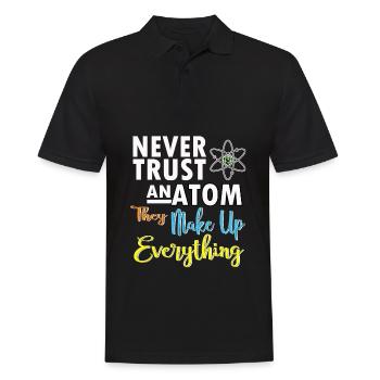 Science Physics Chemistry Biology Math - Men's Polo Shirt - black - Front - Kai (181cm)