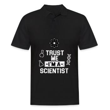 Science Physics Chemistry Biology Math - Men's Polo Shirt - black - Front - Kai (181cm)