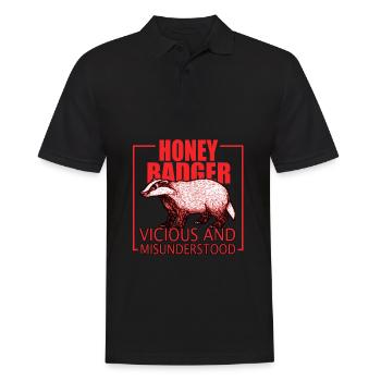 Miel Blaireau de miel Blaireau Forêt Sauvage - Polo Homme - noir - Devant - Kai (181cm)