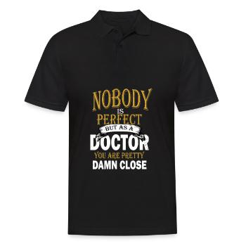 Médecin médecin chirurgien chirurgien cadeau - Polo Homme - noir - Devant - Kai (181cm)