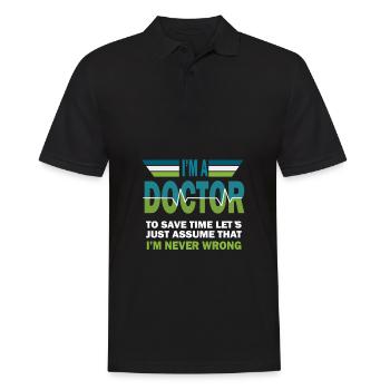 Médecin médecin chirurgien chirurgien cadeau - Polo Homme - noir - Devant - Kai (181cm)