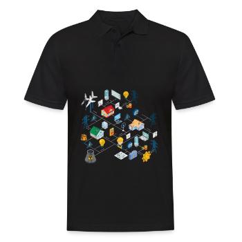 Electrician Hobby Sport Leisure Gift - Men's Polo Shirt - black - Front - Kai (181cm)
