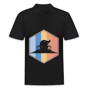 Mole retro and vintage hexagon - Men's Polo Shirt - black - Front - Kai (181cm)