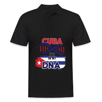 Kuba ist in meiner DNA - Männer Poloshirt - Schwarz - Vorne - Kai (181cm)