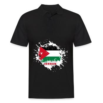 Drapeau de la Jordanie avec blob - Polo Homme - noir - Devant - Kai (181cm)