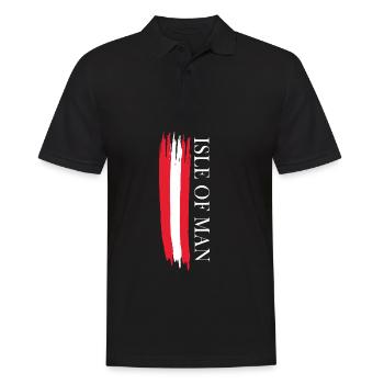 isle of man skizzierte Landesfarben - Männer Poloshirt - Schwarz - Vorne - Kai (181cm)