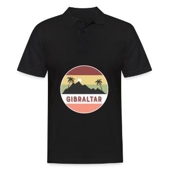 gibraltar Retro Land und Länder - Männer Poloshirt - Schwarz - Vorne - Kai (181cm)