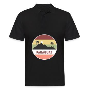 Paraguay Retro Land und Länder - Männer Poloshirt - Schwarz - Vorne - Kai (181cm)