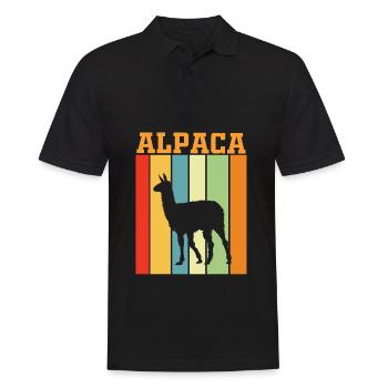 Alpapaka Jeu de couleurs rétro - Polo Homme - noir - Devant - Kai (181cm)