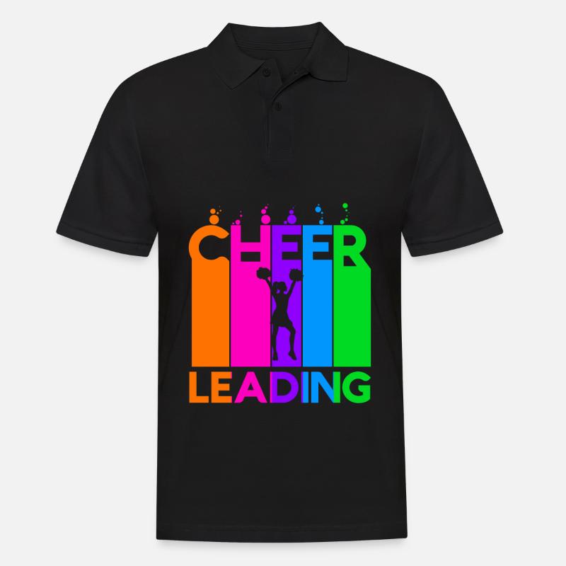 Cheerleading Farbige Bubbles - Männer Poloshirt - Schwarz