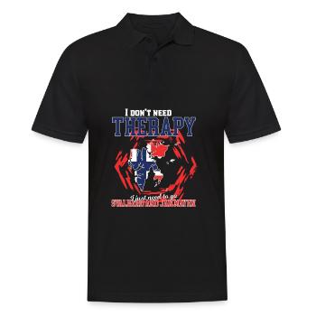 Ich brauche keine Therapie - svalbard und jan maye - Männer Poloshirt - Schwarz - Vorne - Kai (181cm)