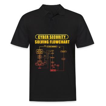 Cyber Security Solving Flowchart - Men's Polo Shirt - black - Front - Kai (181cm)