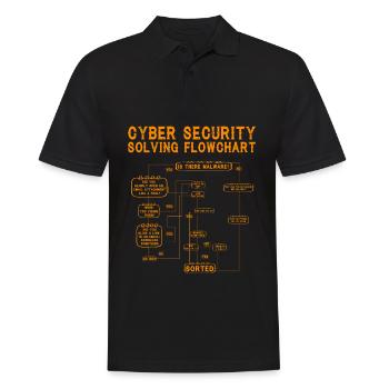 Cyber Security Solving Flowchart - Men's Polo Shirt - black - Front - Kai (181cm)