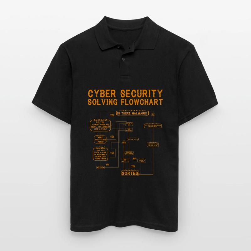 Cyber Security Solving Flowchart Men's Polo Shirt