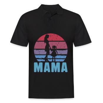 Mamma - Männer Poloshirt - Schwarz - Vorne - Kai (181cm)