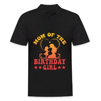 Mama des Geburtstagskindes - Männer Poloshirt - Schwarz - Vorne - Kai (181cm)