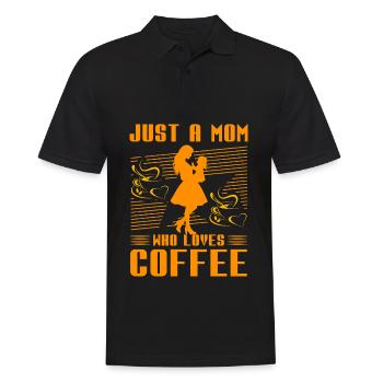 Nur eine Mutter, die Kaffee liebt - Männer Poloshirt - Schwarz - Vorne - Kai (181cm)