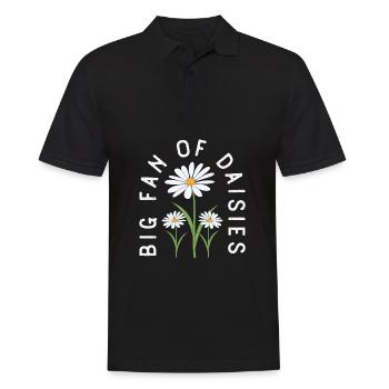 Marguerite à la fleur d’oie - Polo Homme - noir - Devant - Kai (181cm)