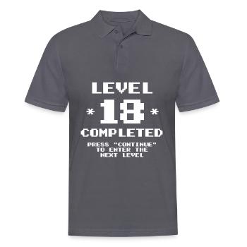 Level 18 years old - Men's Polo Shirt - charcoal grey - Front - Nico (186cm)