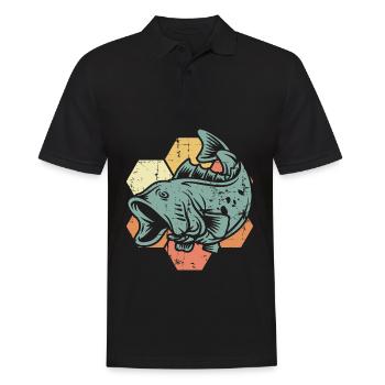 Pisces - Men's Polo Shirt - black - Front - Kai (181cm)