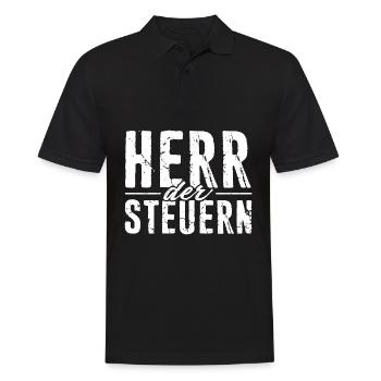 Herr Der Steuern Steuerberater Finanzamt Geschenk - Männer Poloshirt - Schwarz - Vorne - Kai (181cm)