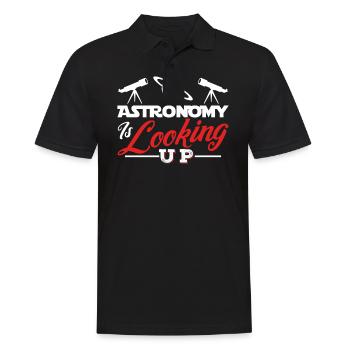 Astronomie Télescope Univers - Polo Homme - noir - Devant - Kai (181cm)