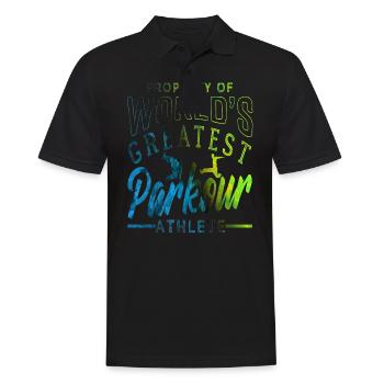 Parkour - Men's Polo Shirt - black - Front - Kai (181cm)