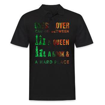 Schach - Männer Poloshirt - Schwarz - Vorne - Kai (181cm)