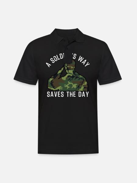 Soldier - Men's Polo Shirt - black