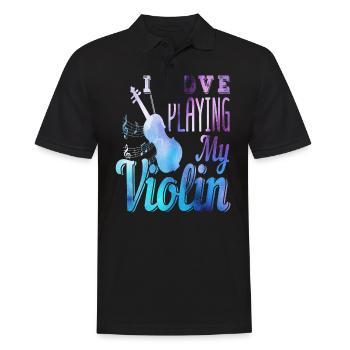 Violin - Men's Polo Shirt - black - Front - Kai (181cm)