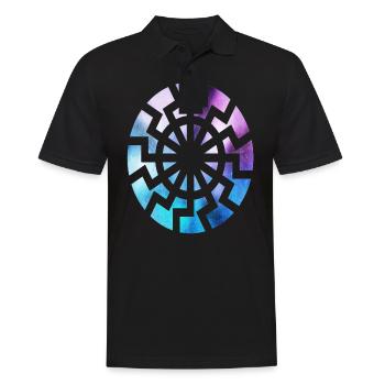 Crop circles - Men's Polo Shirt - black - Front - Kai (181cm)