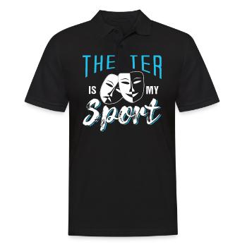 Theatre - Men's Polo Shirt - black - Front - Kai (181cm)