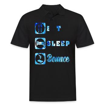 Trampolin - Männer Poloshirt - Schwarz - Vorne - Kai (181cm)