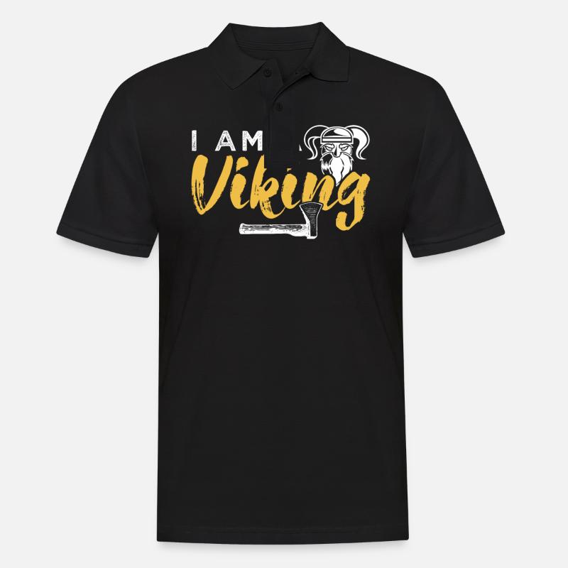Wikinger - Männer Poloshirt - Schwarz