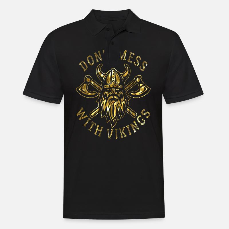 Wikinger - Männer Poloshirt - Schwarz