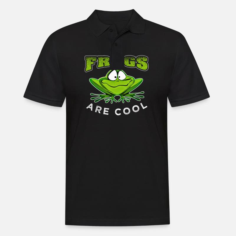 Frosch - Männer Poloshirt - Schwarz