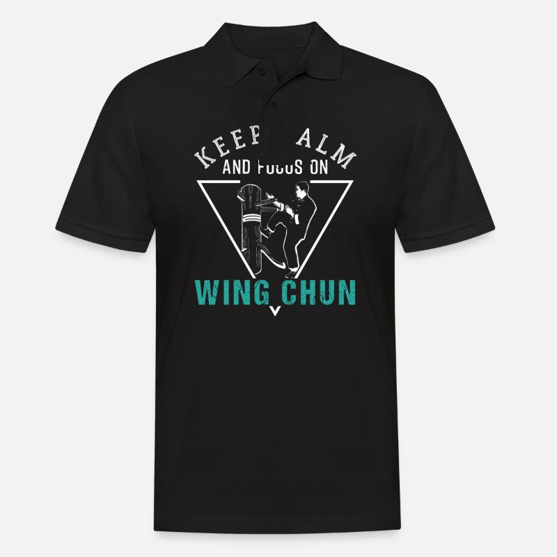 Wing Chun - Männer Poloshirt - Schwarz