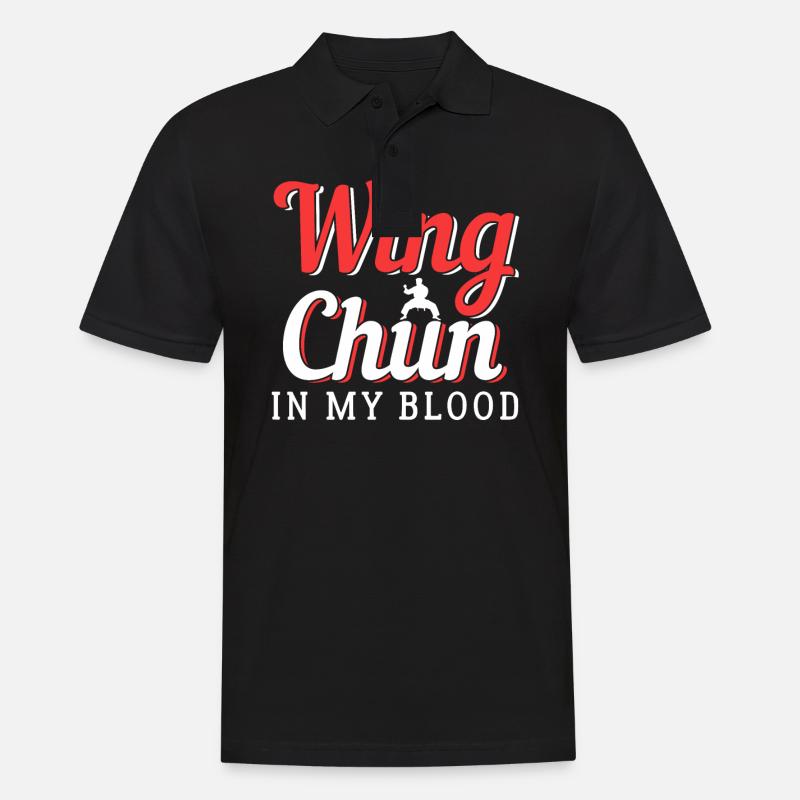 Wing Chun - Männer Poloshirt - Schwarz