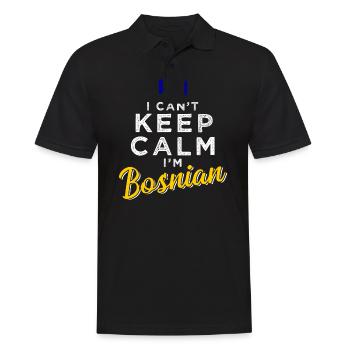 Bosnien Herzegowina - Männer Poloshirt - Schwarz - Vorne - Kai (181cm)