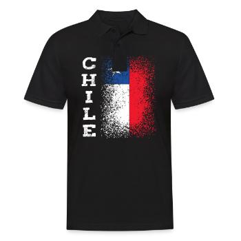 Chile - Männer Poloshirt - Schwarz - Vorne - Kai (181cm)