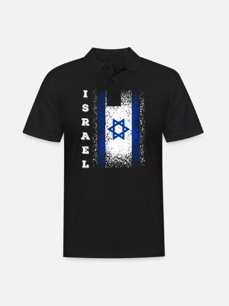 Drapeau israélien - Polo Homme - noir