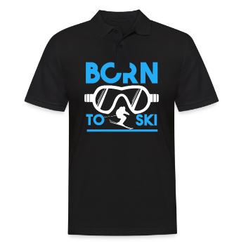 Né pour skier - Polo Homme - noir - Devant - Kai (181cm)