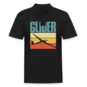 Segelflugzeug - Männer Poloshirt - Schwarz - Vorne - Kai (181cm)