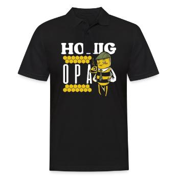 Bienen Opa Umwelt Schutz Imker Bienenflüsterer - Männer Poloshirt - Schwarz - Vorne - Kai (181cm)