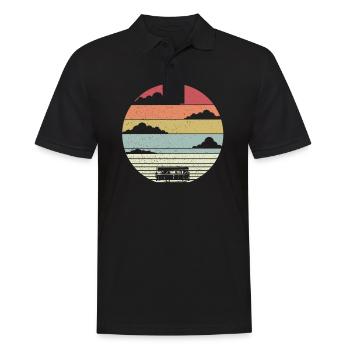 Camping-cars rétro - Polo Homme - noir - Devant - Kai (181cm)