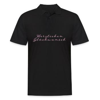 Herzlichen Glückwunsch - Männer Poloshirt - Schwarz - Vorne - Kai (181cm)