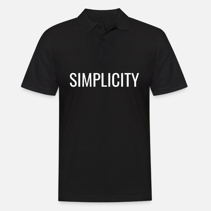 Simplicity - Christian Positive Quotes - Men's Polo Shirt - black