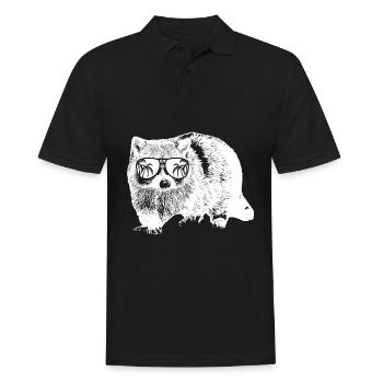 Waschbär Tierliebhaber Naturfans Sonnenbrille Tier - Männer Poloshirt - Schwarz - Vorne - Kai (181cm)